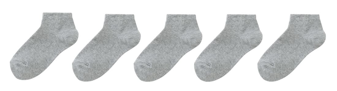 HEMA 5-pak Kinder Enkelsokken Grijsmelange (grijsmelange)