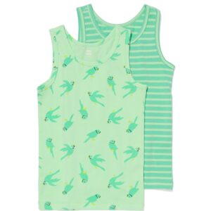 HEMA Kinderhemden Stretch Katoen Vogels - 2 Stuks Groen (groen)