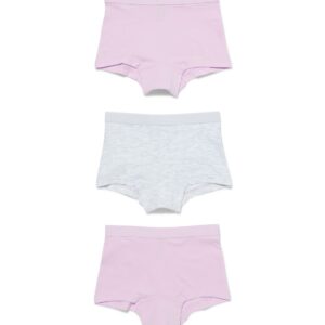 HEMA Kinderboxers Katoen/stretch - 3 Stuks Lila (lila)
