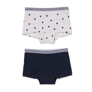 HEMA Kinderboxers Stretch Katoen - 2 Stuks Donkerblauw (donkerblauw)
