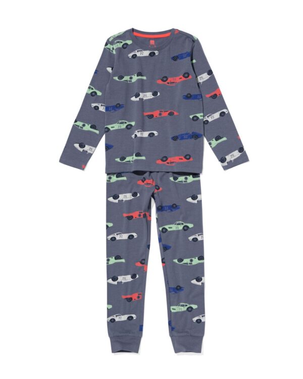 HEMA Kinder Pyjama Raceauto&apos;s Blauw (blauw)