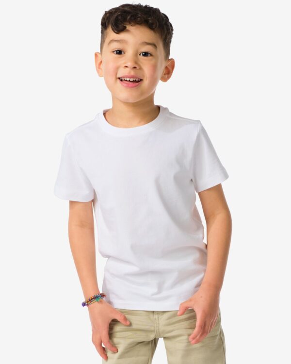 HEMA Kinder T-shirts Biologisch Katoen - 2 Stuks Wit (wit)