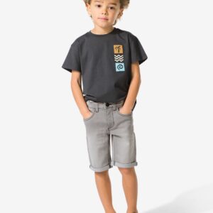 HEMA Kindershort Jogdenim Grijs (grijs)