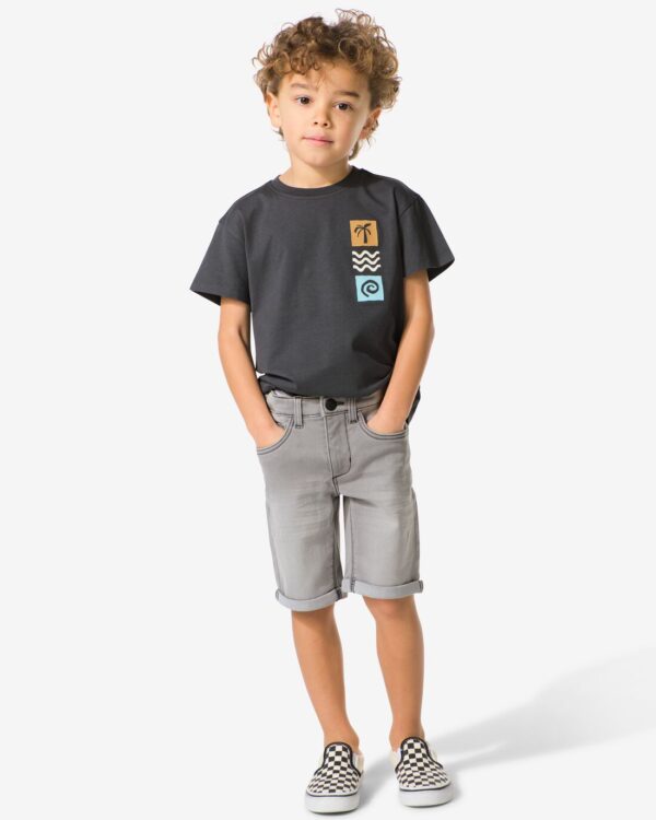 HEMA Kindershort Jogdenim Grijs (grijs)