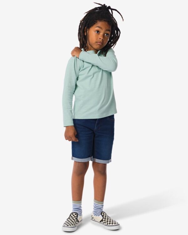 HEMA Kindershort Jogdenim Donkerblauw (donkerblauw)