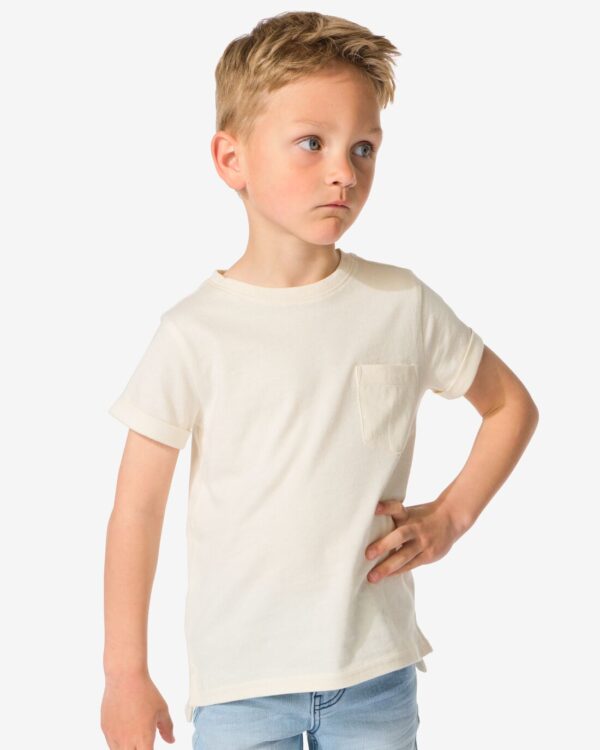 HEMA Kinder T-shirt Structuur Ecru (ecru)