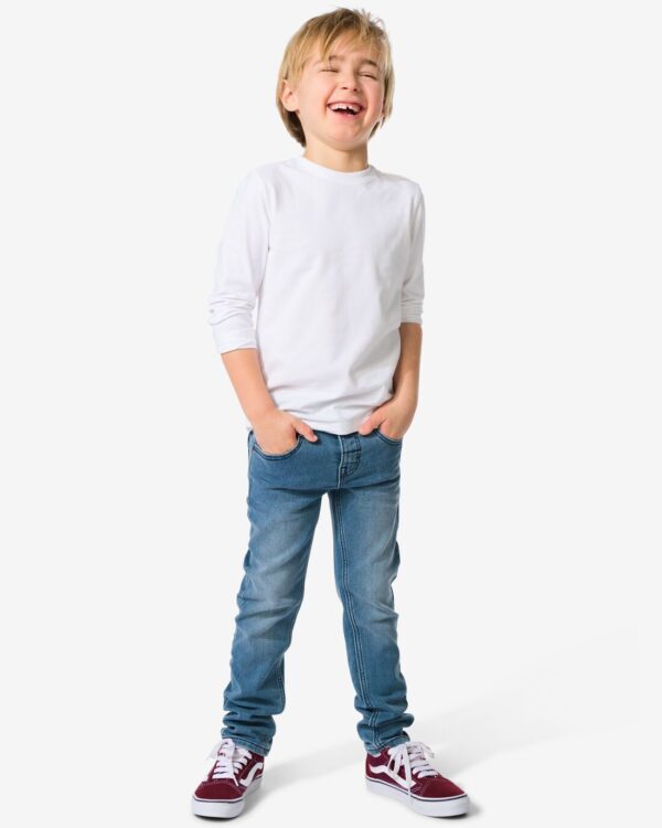 HEMA Kinderbroek Jogdenim Skinny Fit Middenblauw (middenblauw)