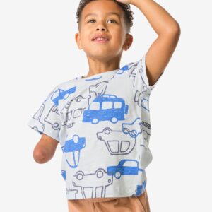 HEMA Kinder T-shirt Auto's Lichtgroen (lichtgroen)