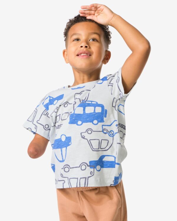 HEMA Kinder T-shirt Auto&apos;s Lichtgroen (lichtgroen)