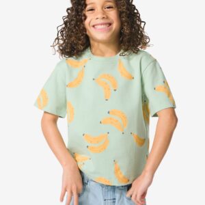 HEMA Kinder T-shirt Bananen Groen (groen)