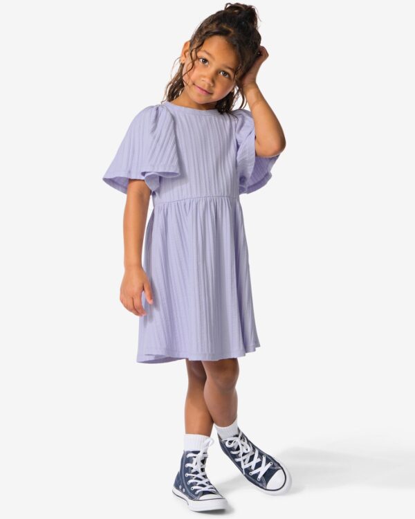 HEMA Kinderjurk Ribbel Paars (paars)