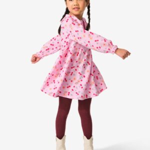 HEMA Kinderjurk Mousseline Kersen Roze (roze)