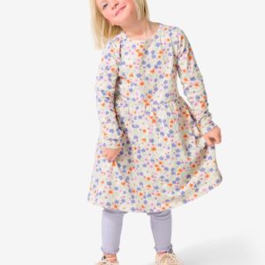 HEMA Kinderjurk Bloemen Gebroken Wit (gebroken wit)