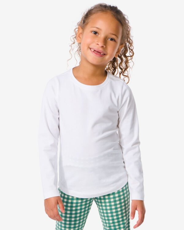 HEMA Kinder T-shirts Biologisch Katoen - 2 Stuks Wit (wit)