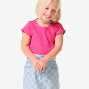 HEMA Kindershirt Rib Roze (roze)