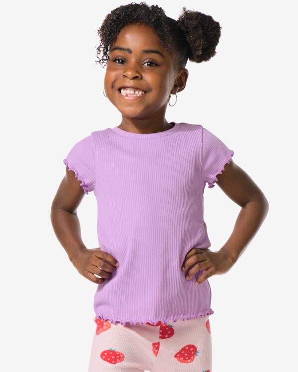 HEMA Kindershirt Rib Lila (lila)
