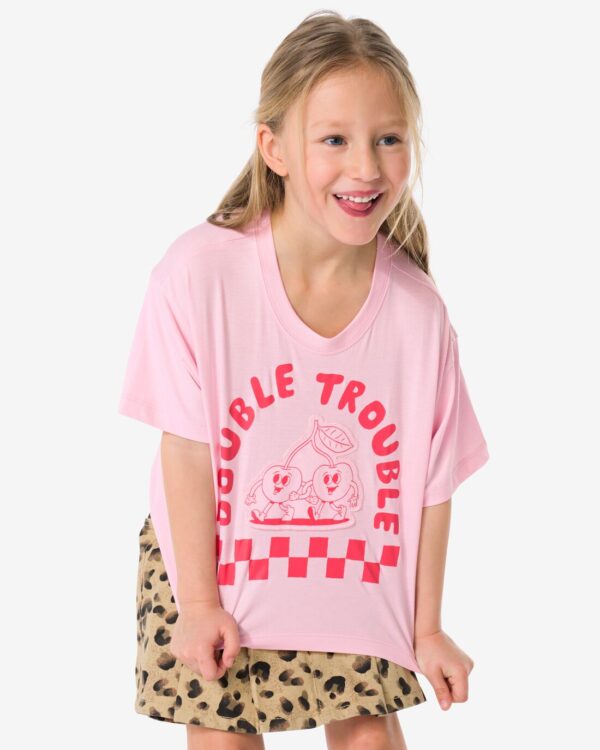 HEMA Kinder T-shirt Kers Roze (roze)