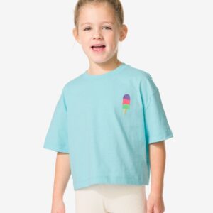HEMA Kinder T-shirt Jersey Ijsjes Aqua (aqua)