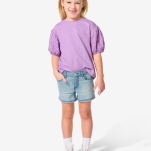 HEMA Kinder Korte Spijkerbroek Lichtblauw (lichtblauw)