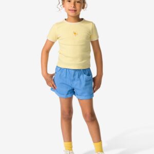 HEMA Kinder Korte Broek Paperbag Blauw (blauw)