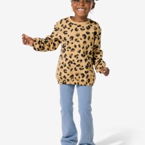 HEMA Kinderlegging Flared Fit Sweatdenim Lichtblauw (lichtblauw)