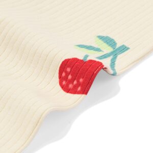 babyleggings rib kersen - 2 paar ecru