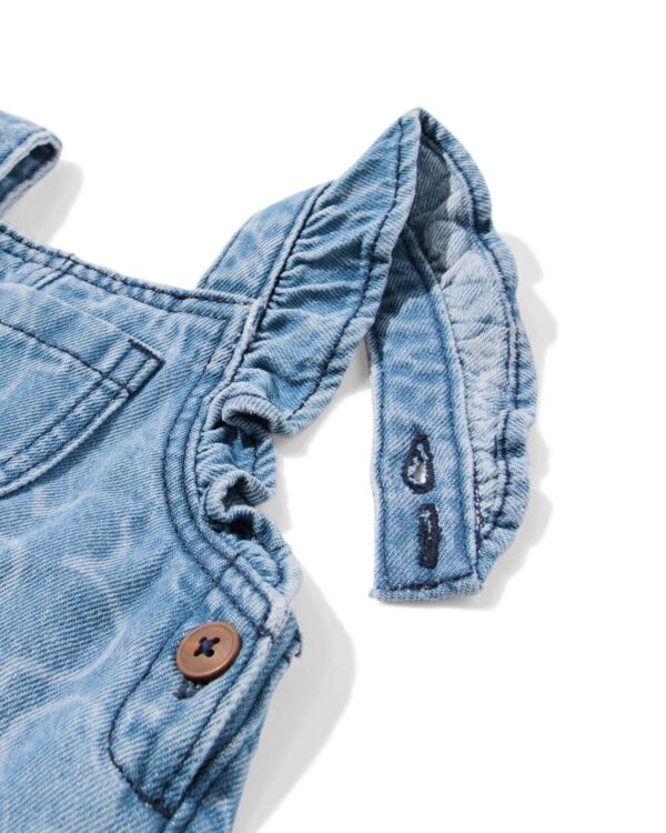 babytuinbroek denim bloemen denim