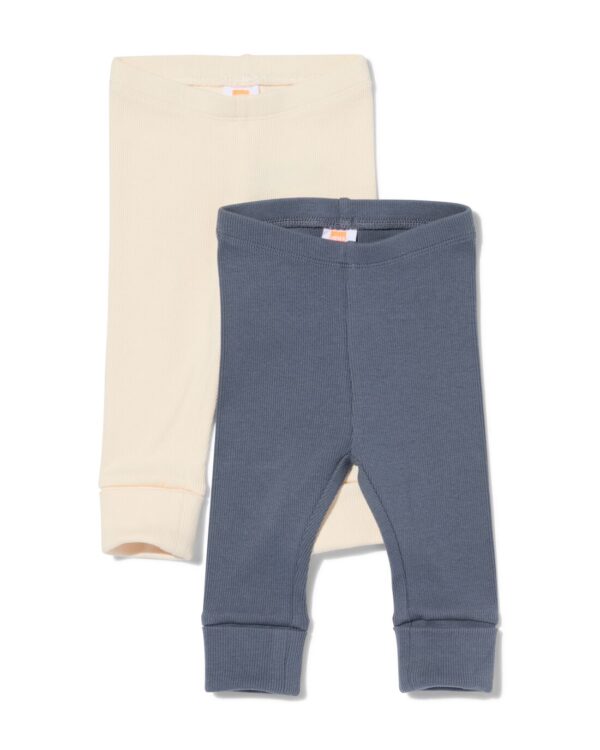 HEMA Babyleggings Rib - 2 Stuks Ecru (ecru)