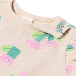 baby T-shirt bloemen ecru