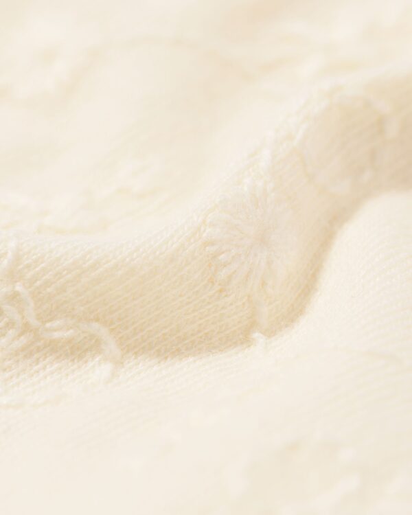 baby T-shirt broderie gebroken wit