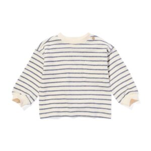HEMA Baby T-shirt Strepen Ecru (ecru)