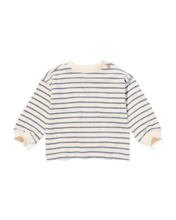HEMA Baby T-shirt Strepen Ecru (ecru)