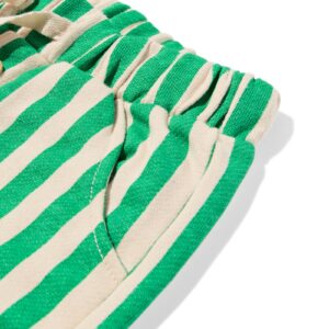 baby sweatshort strepen groen