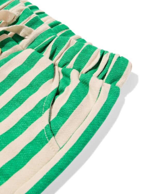 baby sweatshort strepen groen