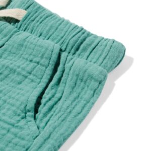 baby korte broek mousseline groen