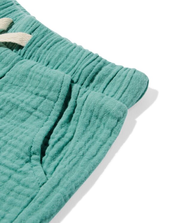 baby korte broek mousseline groen