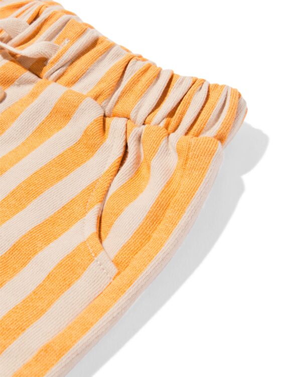 baby sweatshort strepen geel