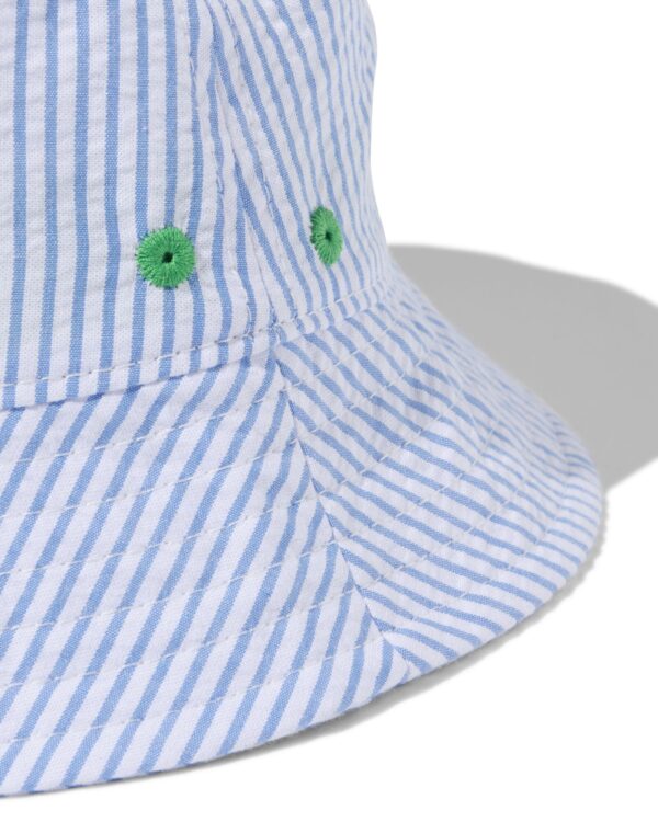 baby bucket hat strepen blauw