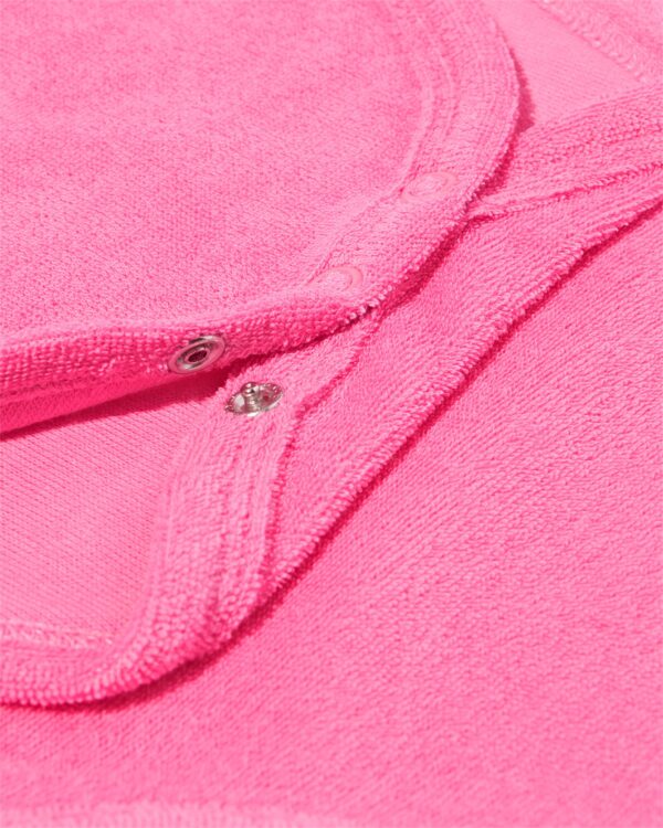 romper katoen met stretch gezichtje roze