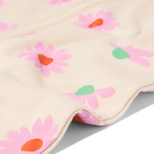 baby slaapzak met afneembare mouwen katoen 0.5tog bloemen roze