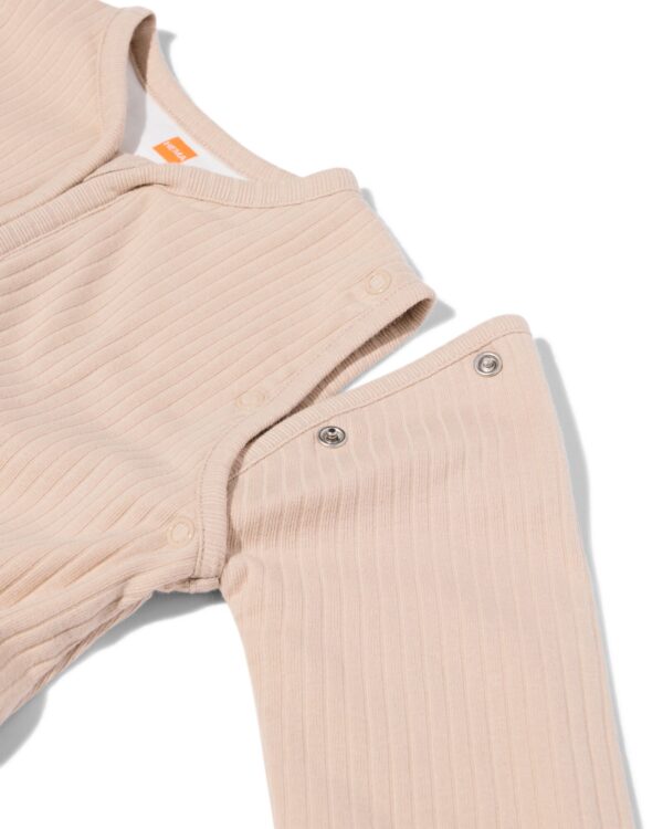 baby slaapzak met afneembare mouwen rib 0.5tog zand