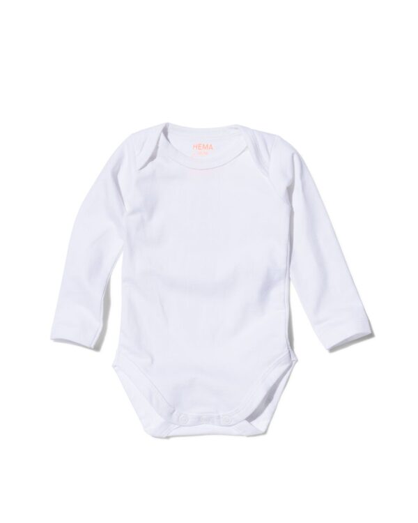 HEMA Romper Organic Katoen Stretch - 2 Stuks Wit (wit)