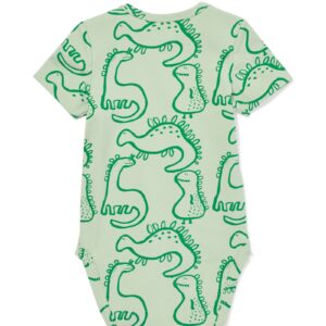 romper katoen met stretch dino groen