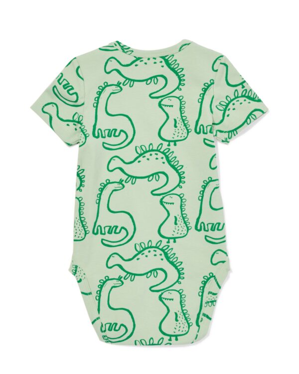 romper katoen met stretch dino groen