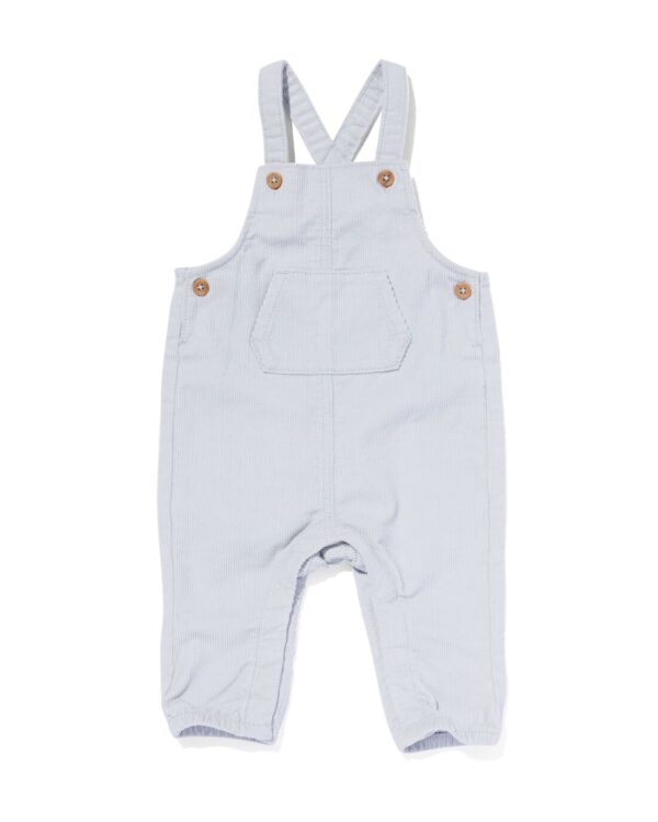 HEMA Newborn Tuinbroek Corduroy Lichtgrijs (lichtgrijs)