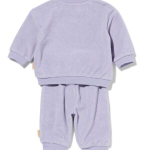 newborn kledingset terry gezichtje paars