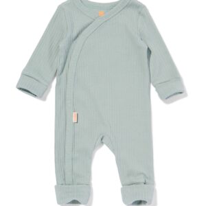 HEMA Newborn Meegroei Boxpakje Rib Bamboe Met Stretch Groen (groen)
