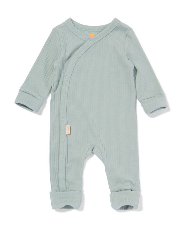 HEMA Newborn Meegroei Boxpakje Rib Bamboe Met Stretch Groen (groen)