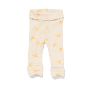 HEMA Newborn Meegroei Legging Rib Met Bamboe Ecru (ecru)
