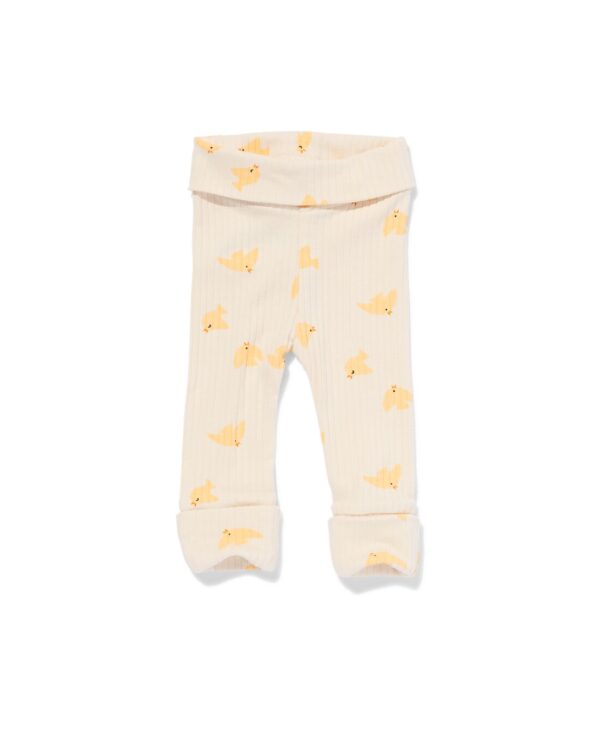 HEMA Newborn Meegroei Legging Rib Met Bamboe Ecru (ecru)